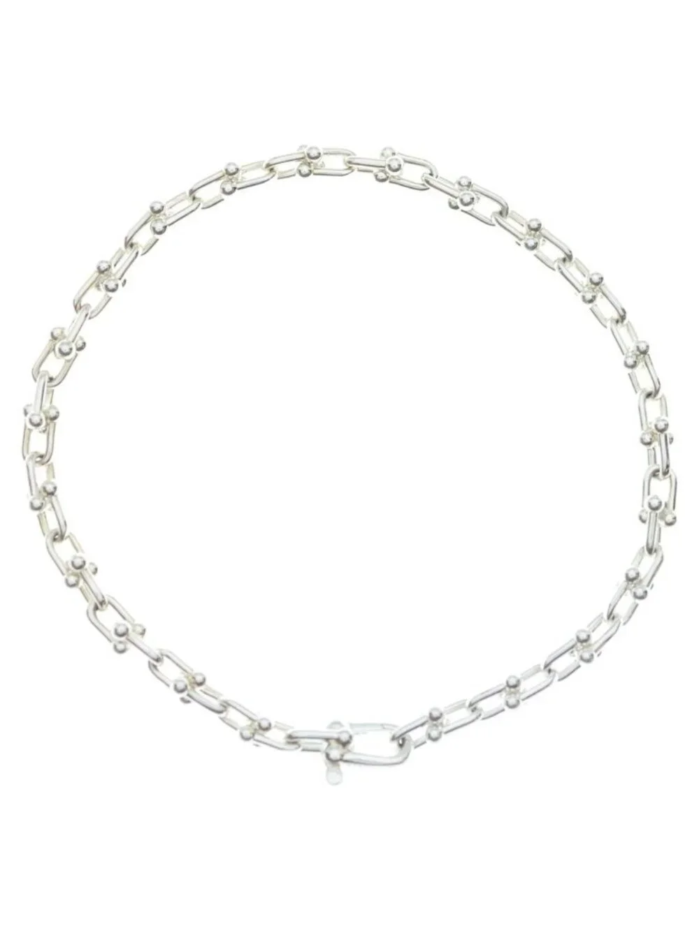 Tiffany & Co Micro Link Blurscuffs Cut Silver Bracelet